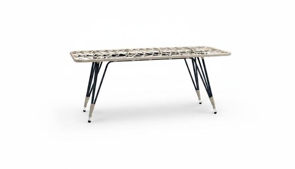 Beige Luxury Coffee Table High Quality Rattan Modern Design Stylish Coffee Table