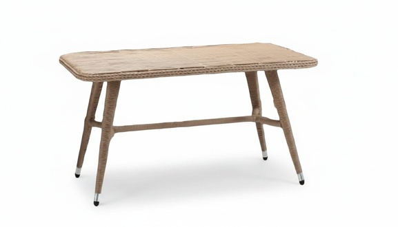 Brown coffee table luxury furniture terrace design high quality rattan rectangular modern