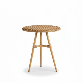 Brown Coffee Table Luxury Patio Design Rattan Round Modern High-Quality Furniture