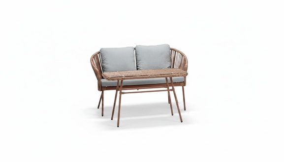 Brown Coffee Table Luxury Modern Design Stylish High-Quality Rattan
