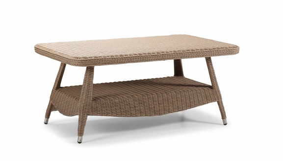Brown Luxury Rattan Coffee Table Elegant Terrace Design Modern Furniture