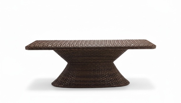 Brown Coffee Table Modern Design Luxury High-Quality Rattan Side Table