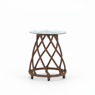 Coffee table brown side table designer coffee table terrace luxury rattan furniture
