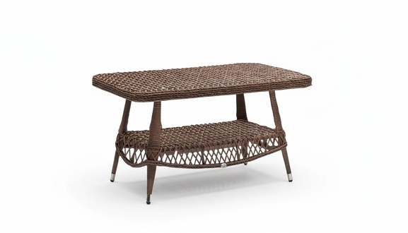 Brown coffee table terrace design tables furniture luxury side table rattan modern