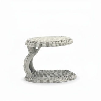 Gray Coffee Table Luxury Furniture Terrace Design High Quality Round Rattan Modern