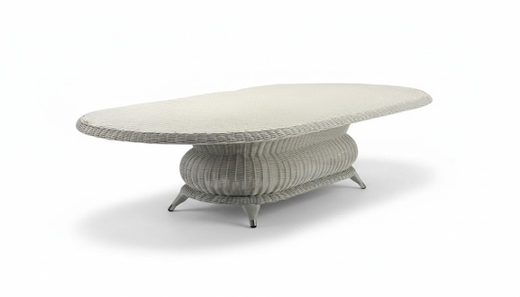 Gray Luxury Coffee Table Modern Design Stylish High-Quality Rattan