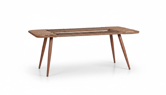 High-quality coffee table brown modern rattan side table luxury