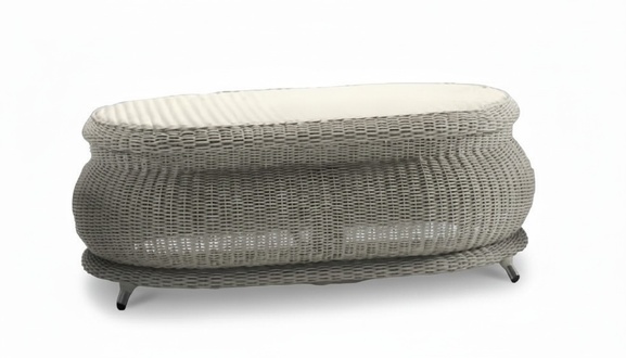 High-quality designer oval coffee table gray side table stylish terrace