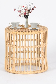 Coffee table High-quality rattan garden furniture terrace beige exclusive modern luxury