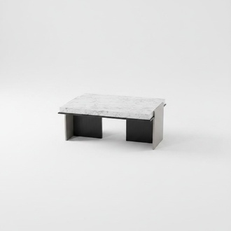 Coffee table living room table sofa table wooden white marble look