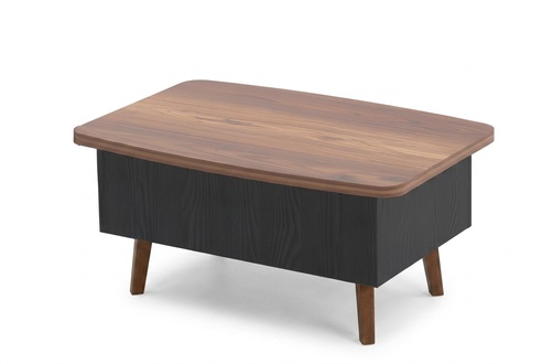Luxury Coffee Table Brown Design Black Modern Material Wood