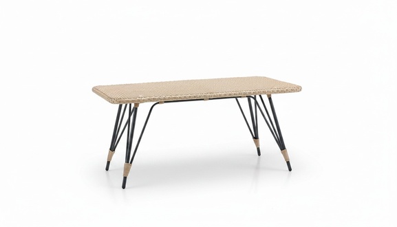Coffee table luxury sofa table side table rattan beige table