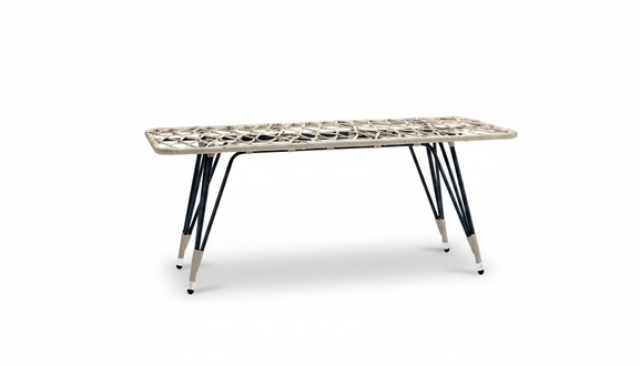 Luxury Gray Rattan Coffee Table Modern Design Stylish High Quality