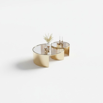 Coffee table side table noble living room classic design table glass tables