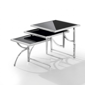 Coffee Table Stainless Steel Design 3x Coffee Table Set Newspaper Table High Gloss New