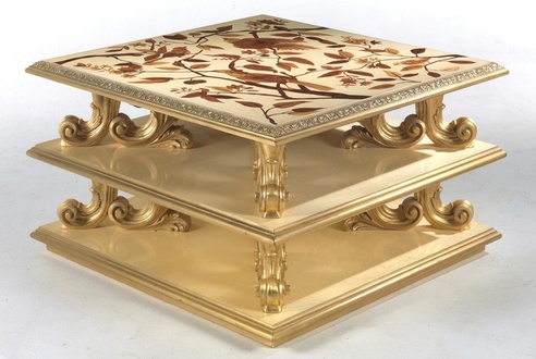 Coffee table table side table living room table wood royal assembly baroque new