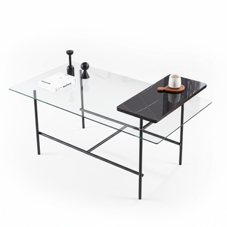 Coffee table with storage for hot beverages, living room table 110x60.