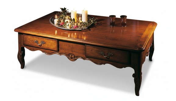 Coffee table wooden frame coffee table bedside table 136x75x43cm