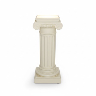 Antique roman column design floor lamp made of stucco/acrylic material, 100cm high