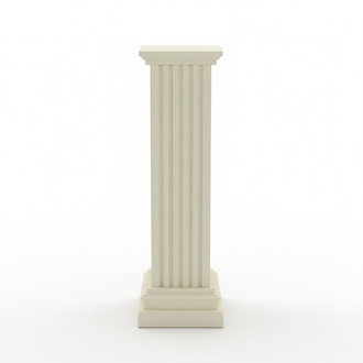 Pillar lamp designed as antique roman column made of stucco/acrylic material