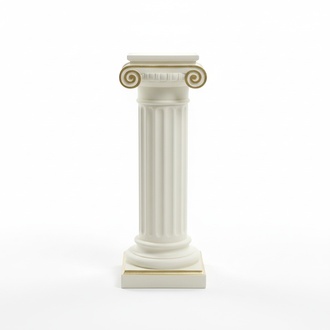 Antique roman column design floor lamp made of stucco/acrylic material, 85 cm high