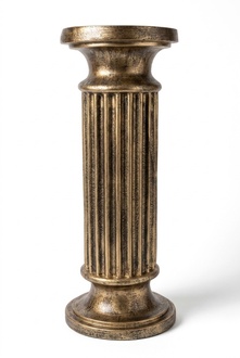 Full bronze gloss colored decor figure designed as an antique column 73cm