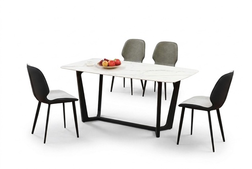 Column table, luxury tables, dining room furniture, complete set, 5-piece set.