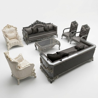 Comfortable Living Room Set 3+1+1 and New Luxury 2x Armchair Brown
