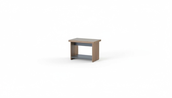 Compact brown-gray coffee table rectangular wooden desk for the office.