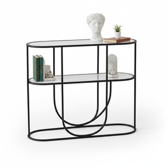 Compact Oval Console Table – practical and modern in design.