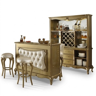 Complete bar 3-piece set bar table table 2x bar stools baroque rococo set new