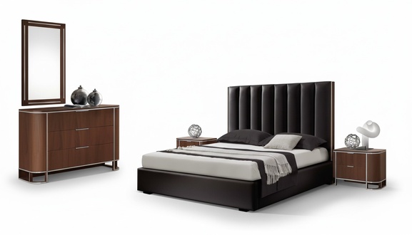 Complete bedroom set designer furniture double bed 2x bedside tables 5 pieces
