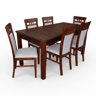 Complete dining room set table 6x chairs luxury dining set new