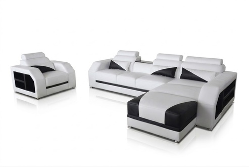 Complete 3-piece set. Corner sofa modern upholstered couch corner unit with USB.