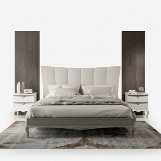 Complete Set Bed 2x Bedside Tables 3 pcs. Bedroom Sets Luxury Beds