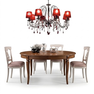 Set 5pc Dining table 4x chairs Dining set Dining group Wooden table Table