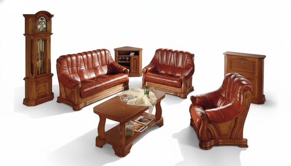 Complete Set Leather Sofa Leather Set Sofa Seat Couch 3+2+2 Couches