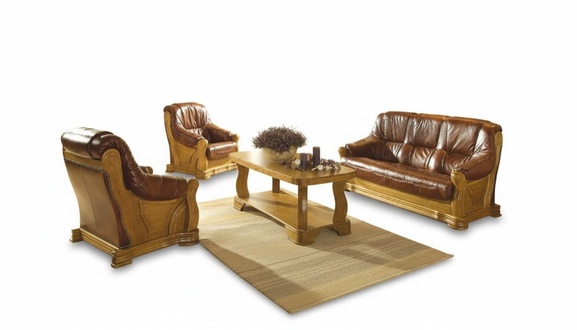 Complete set leather set leather sofa sofa seat couch 3+2+2 couches