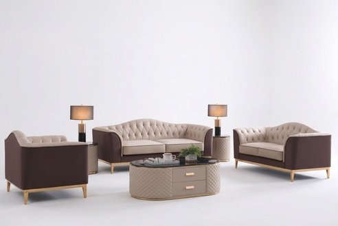 Complete sofa set 3 + 2 + 1 seater design sofa couch living area
