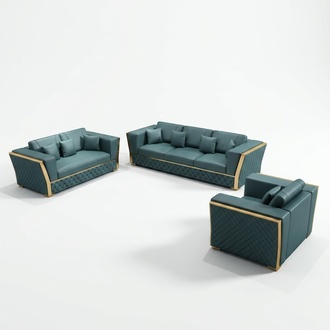 Complete sofa set 3 + 2 + 1 seater + coffee table designer living area 4 pieces