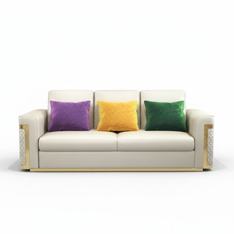 Complete sofa set 3 2 1 seater + coffee table designer 4 pieces. leather sofa !