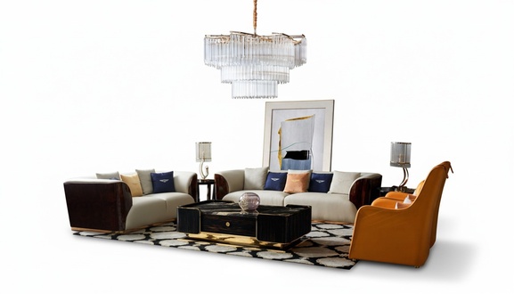 Complete sofa set 4pcs. set coffee table sofa seating sets leather couches new