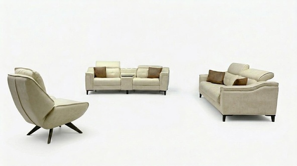 Complete sofa set designer 3-seater two-seater luxurious armchair
