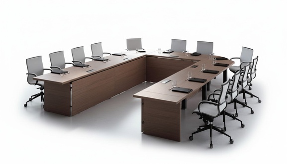 Conference Table Chairs Group Furniture Italy Office Table 7pcs.