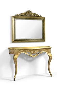 Console Dresser Wall Table Classic Console Console Table with Mirror Luxury