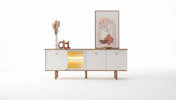 Console in a modern style, atmosphere of coziness and taste.