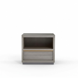 Modern style made of real wooden bedside table with a sliding drawers & shelf, model MH2703B