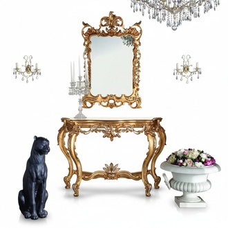 Console Table Baroque Italian Style Living Room Bedroom Premium Furniture New