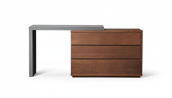 Console Table Chest of Drawers Designer Cabinet Secretary Table Wood Brown New