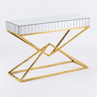 Console Table Gray Wood Modern Elegant